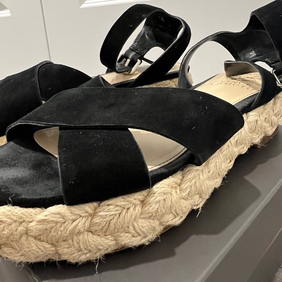 Vince Camuto Platform leather sandals with braided jute detail - Picture 4 of 4